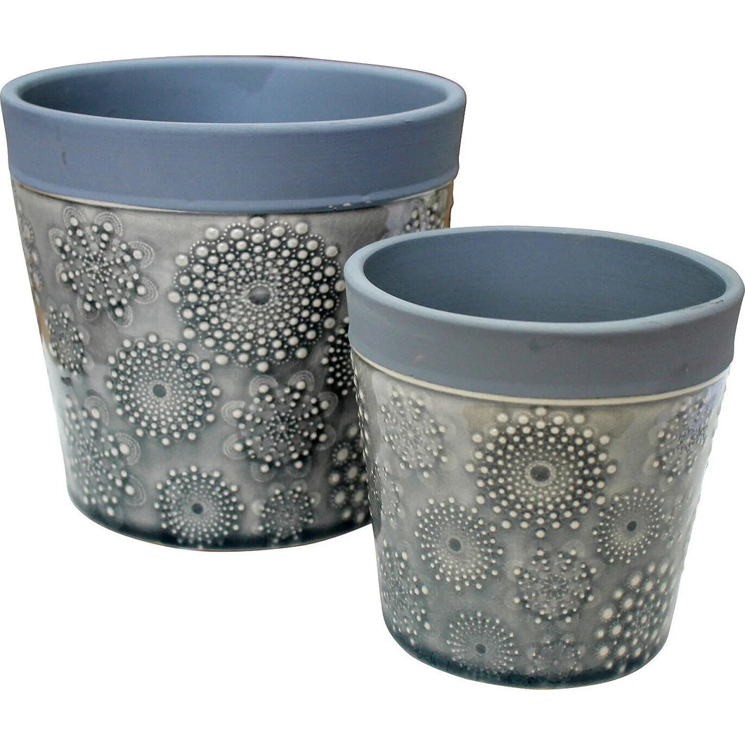 Grey Glazed Urchin Pots