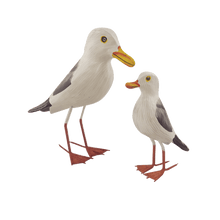 Load image into Gallery viewer, Wooden Seagulls
