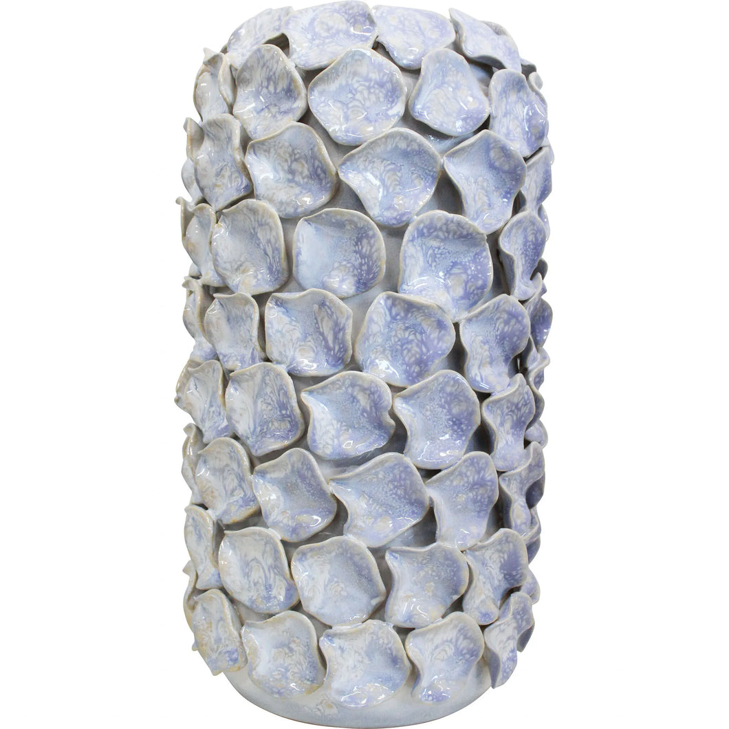 Shell-Inspired Blue Glazed Vase
